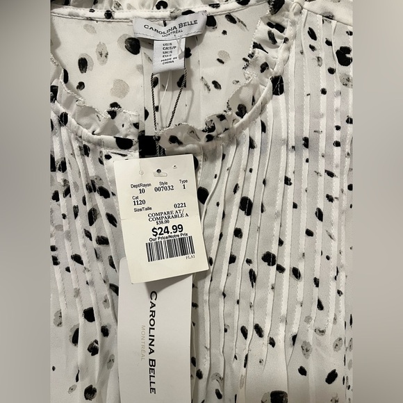 Beautiful blouse sized S, from Carolina Belle, MTL designer - Picture 4 of 4